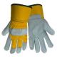 Global Glove 2190 A Grade Premium Split Gunn Cut Leather Palm Yellow