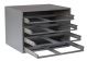 Durham 303-95 Gray Cold Rolled Steel Easy Glide Slide Rack for 4 Large Compartment Box