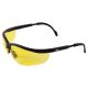 Bullhead Safety - BH464 - Picuda Safety Glasses - Black Frame / Yellow Adjustable Temples
