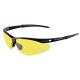 Bullhead Safety - BH654 - Stinger Safety Glasses - Black Frame / Yellow Lens