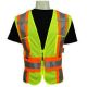 Contrasting with Side Adjustment Safety Vest