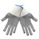 Global Glove S65D2BW-W White String Knit Double Sided Dotted Women's